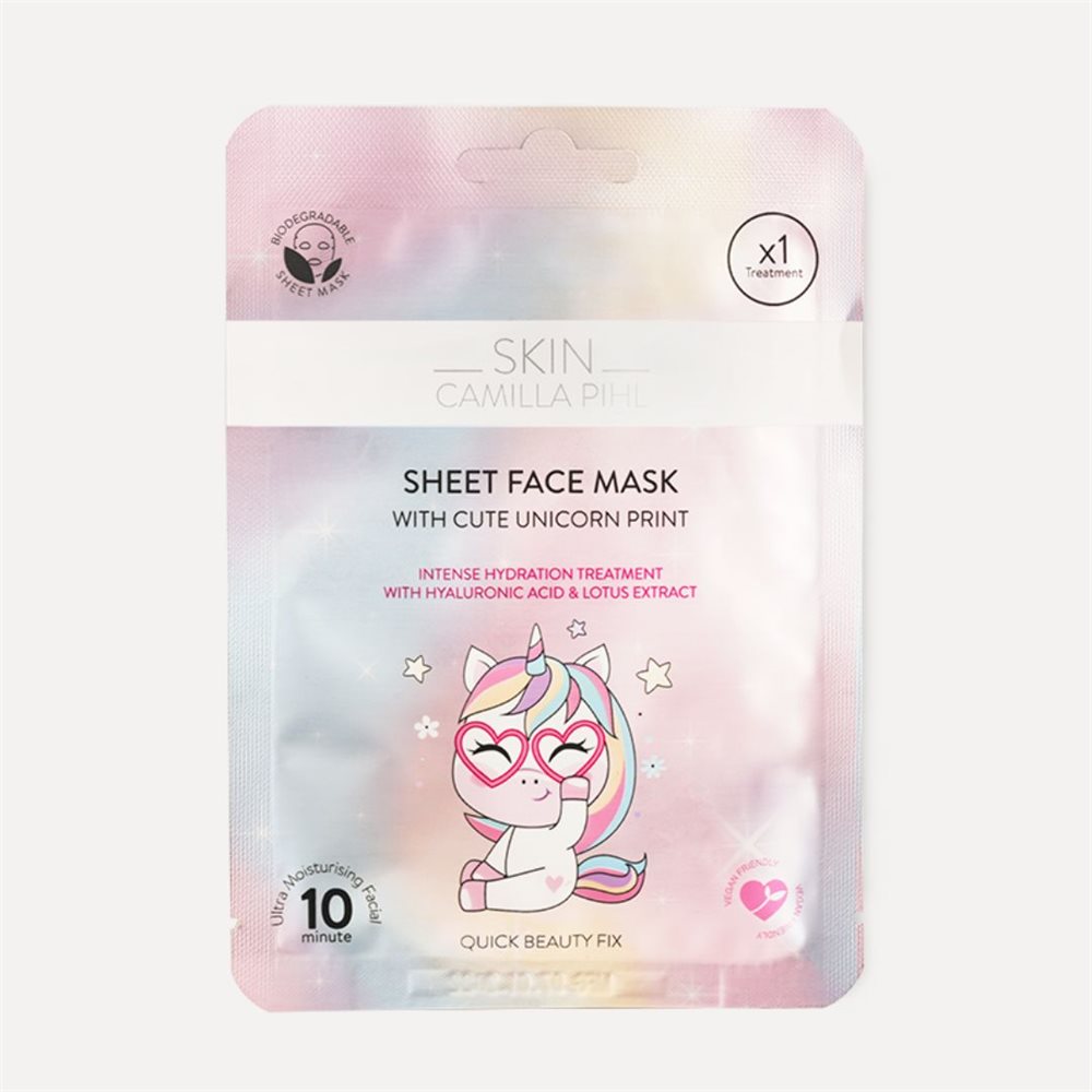 Skin Camilla Pihl Beauty Moisture Boost Unicorn Sheet Mask